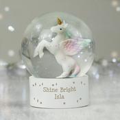 Personalised Unicorn Snow Globe - ForYou.ie image