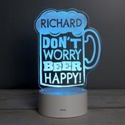 Personalised "Beer Happy" LED Colour Changing Light - ForYou.ie