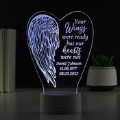 Personalised Angel Wings Memorial Colour Changing LED Light - ForYou.ie
