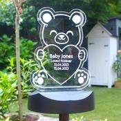 Personalised Bear Memorial Outdoor Solar Light - ForYou.ie