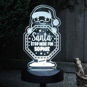 Personalised Santa Stop Here Sign Outdoor Solar Light - ForYou.ie