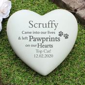 Personalised Pet Pawprints Heart Memorial - ForYou.ie