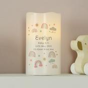 Personalised Rainbow Night Light LED Candle - ForYou.ie image