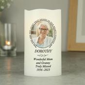 Personalised Light In Our Hearts Photo Upload LED Candle - ForYou.ie image