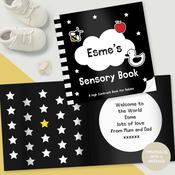 Personalised High Contrast Black and White Baby Book - ForYou.ie