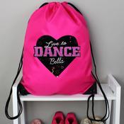 Personalised 'Live to Dance' Pink Kit Bag - ForYou.ie