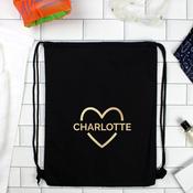 Personalised Gold Heart Kit Bag - ForYou.ie