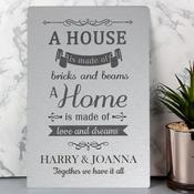 Personalised 'A House Is Made Of...' Metal Sign - ForYou.ie
