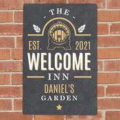 Personalised The Welcome Inn Metal Sign - ForYou.ie