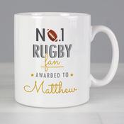 Personalised No.1 Rugby Fan Mug - ForYou.ie image