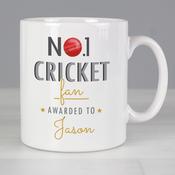 Personalised No.1 Cricket Fan Mug - ForYou.ie image