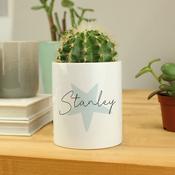 Personalised Blue Star Ceramic Storage Pot - ForYou.ie