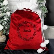 Personalised Holly Red Christmas Sack - ForYou.ie image