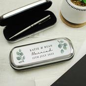 Personalised Botanical Pen and Box Set - ForYou.ie