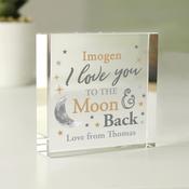 Personalised To the Moon and Back... Crystal Token - ForYou.ie