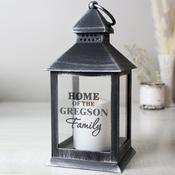 Personalised The Family Rustic Black Lantern - ForYou.ie
