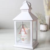 Personalised Floral Bouquet White Lantern - ForYou.ie