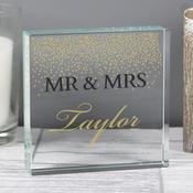 Personalised Gold Confetti Crystal Token - ForYou.ie
