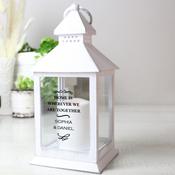 Personalised Antique Scroll White Lantern - ForYou.ie