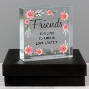 Personalised Floral Sentimental Crystal Token - ForYou.ie