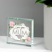 Personalised Abstract Rose Crystal Token - ForYou.ie