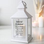 Personalised Memorial White Lantern - ForYou.ie