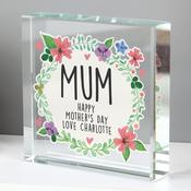 Personalised Floral Crystal Token - ForYou.ie