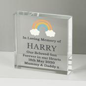 Personalised Rainbow Memorial Crystal Token - ForYou.ie