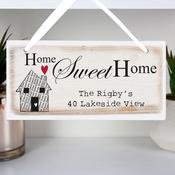 Personalised Home Sweet Home Wooden Sign - ForYou.ie