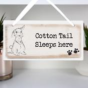Personalised Rabbit Wooden Sign - ForYou.ie