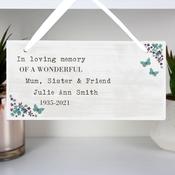 Personalised Forget me not Wooden Sign - ForYou.ie
