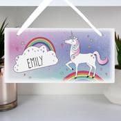 Personalised Unicorn Wooden Sign - ForYou.ie