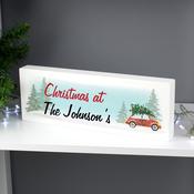 Personalised 'Driving Home For Christmas' Wooden Block Sign - ForYou.ie