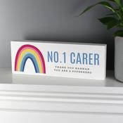 Personalised Rainbow Wooden Block Sign - ForYou.ie image