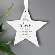 Personalised Good Friends Wooden Star Decoration - ForYou.ie image