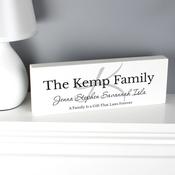 Personalised Family Wooden Block Sign - ForYou.ie