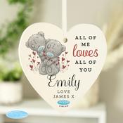 Personalised Me to You Valentine Wooden Heart Decoration - ForYou.ie