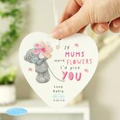 Personalised Me To You If... Were Flowers Wooden Heart Decoration - ForYou.ie