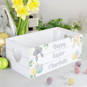 Personalised Easter White Wooden Crate - ForYou.ie