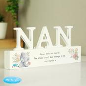 Personalised Me To You Wooden Nan Ornament - ForYou.ie image