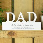 Personalised A Daughters First Love Wooden Dad Ornament - ForYou.ie