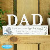 Personalised Me To You Moon and Back Wooden Dad Ornament - ForYou.ie