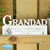 Personalised Me To You Moon and Back Wooden Grandad Ornament - ForYou.ie