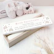 Personalised Rainbow Wooden Certificate Holder - ForYou.ie