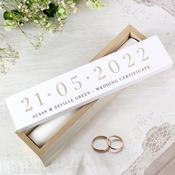 Personalised Big Date Wooden Certificate Holder - ForYou.ie