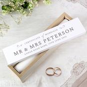 Personalised Wedding Wooden Certificate Holder - ForYou.ie