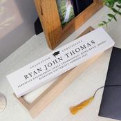 Personalised Graduation Wooden Certificate Holder - ForYou.ie
