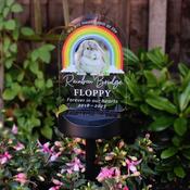 Personalised Rainbow Bridge Pet Memorial Outdoor Solar Light - ForYou.ie