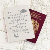 Personalised Twinkle Twinkle Cream Passport Holder - ForYou.ie
