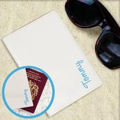Personalised Blue Name Cream Passport Holder - ForYou.ie
